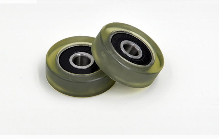 厂家现货供应 聚氨酯包胶轴承 pu包胶轴承 微型滑轮 包塑轴承