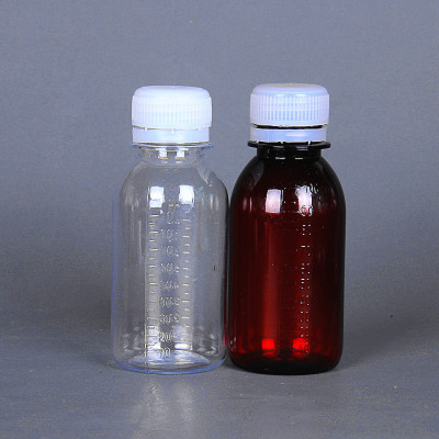 厂家直销100mlpet口服液瓶 100ml透明瓶 糖浆瓶 透明塑料药瓶