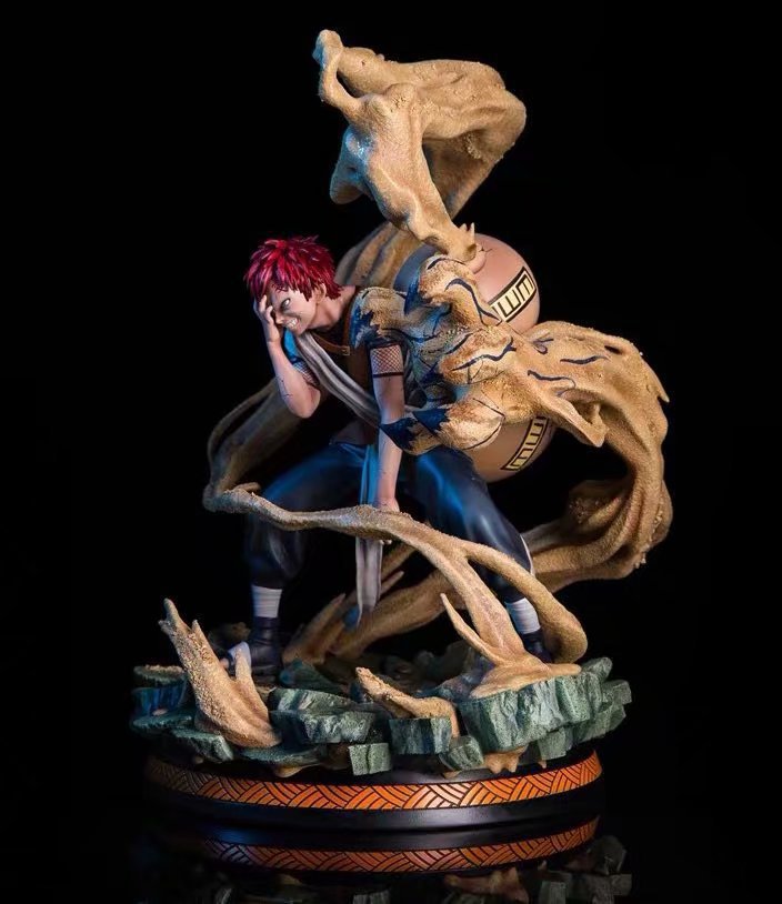 漫动坊动漫 火影木叶 gk 我爱罗 沙云 沙暴 雕像盒装手办模型