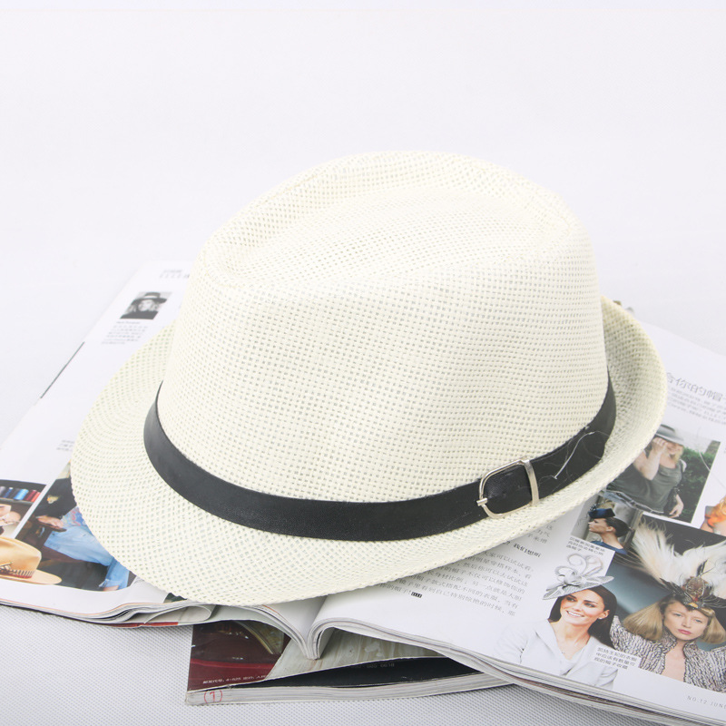 Parent-Child Sun Hat Summer Sun Hat Men's Straw Sun Hat Children's British Style Top Hat Performance Fedora Hat