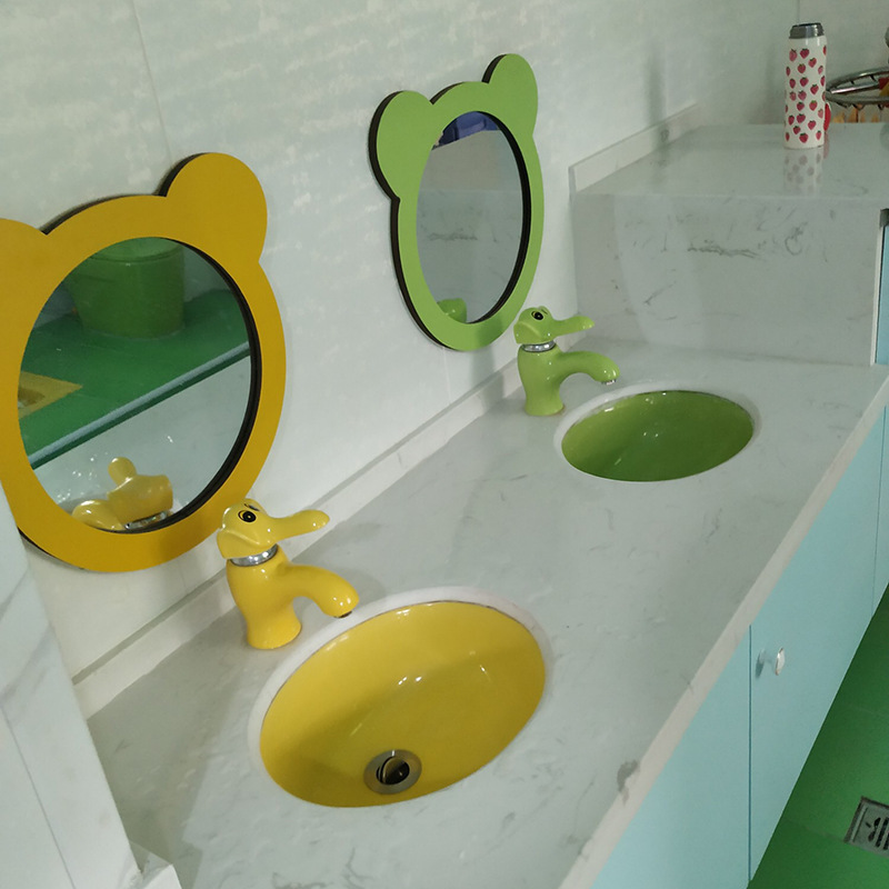 幼儿园儿童彩色台下盆台上盆小孩洗手盆 嵌入式洗手池 小号石下盆