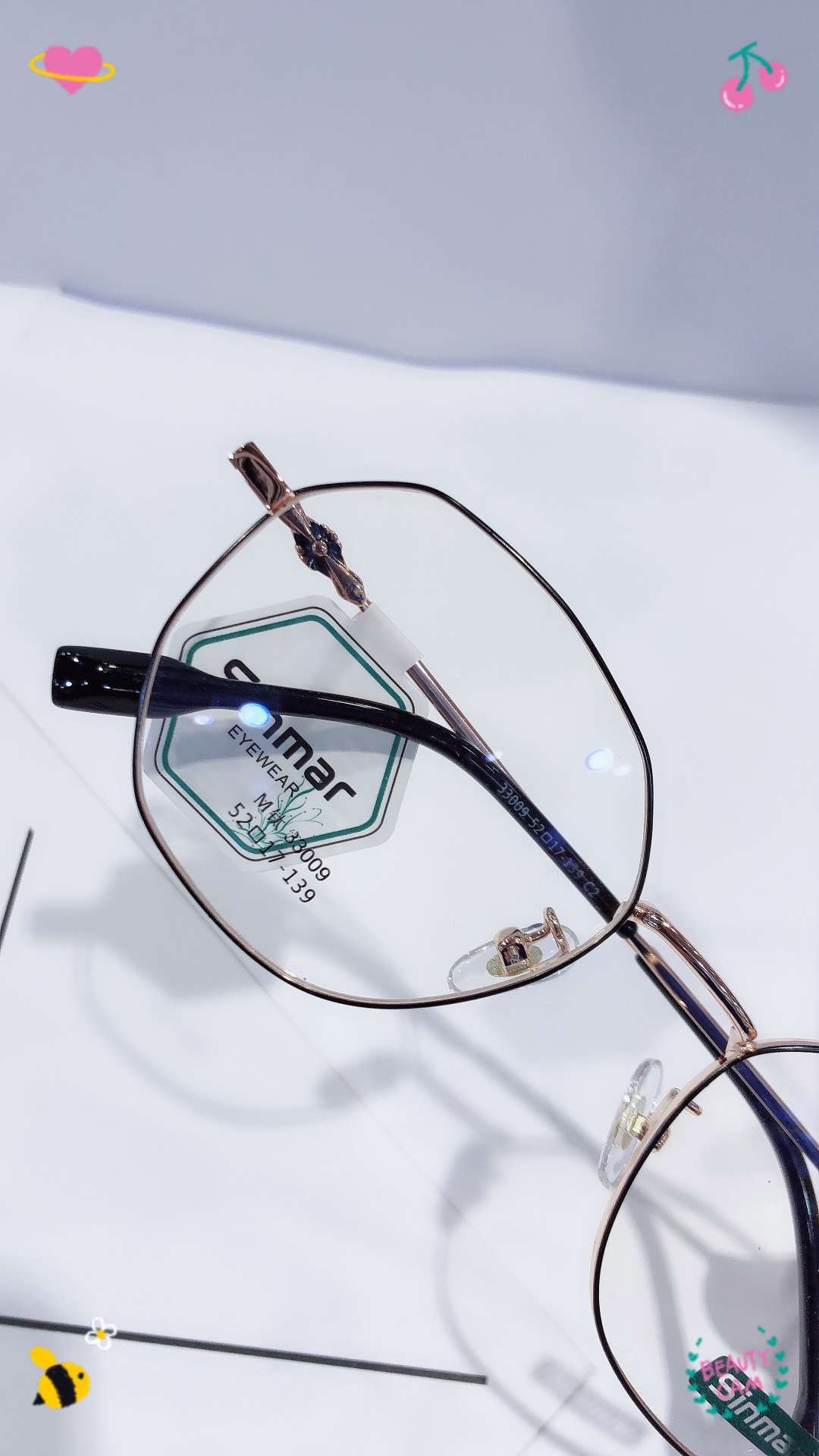 时尚森潮款眼镜框商务合金眼镜架学生复多边古圆型清晰超轻33009