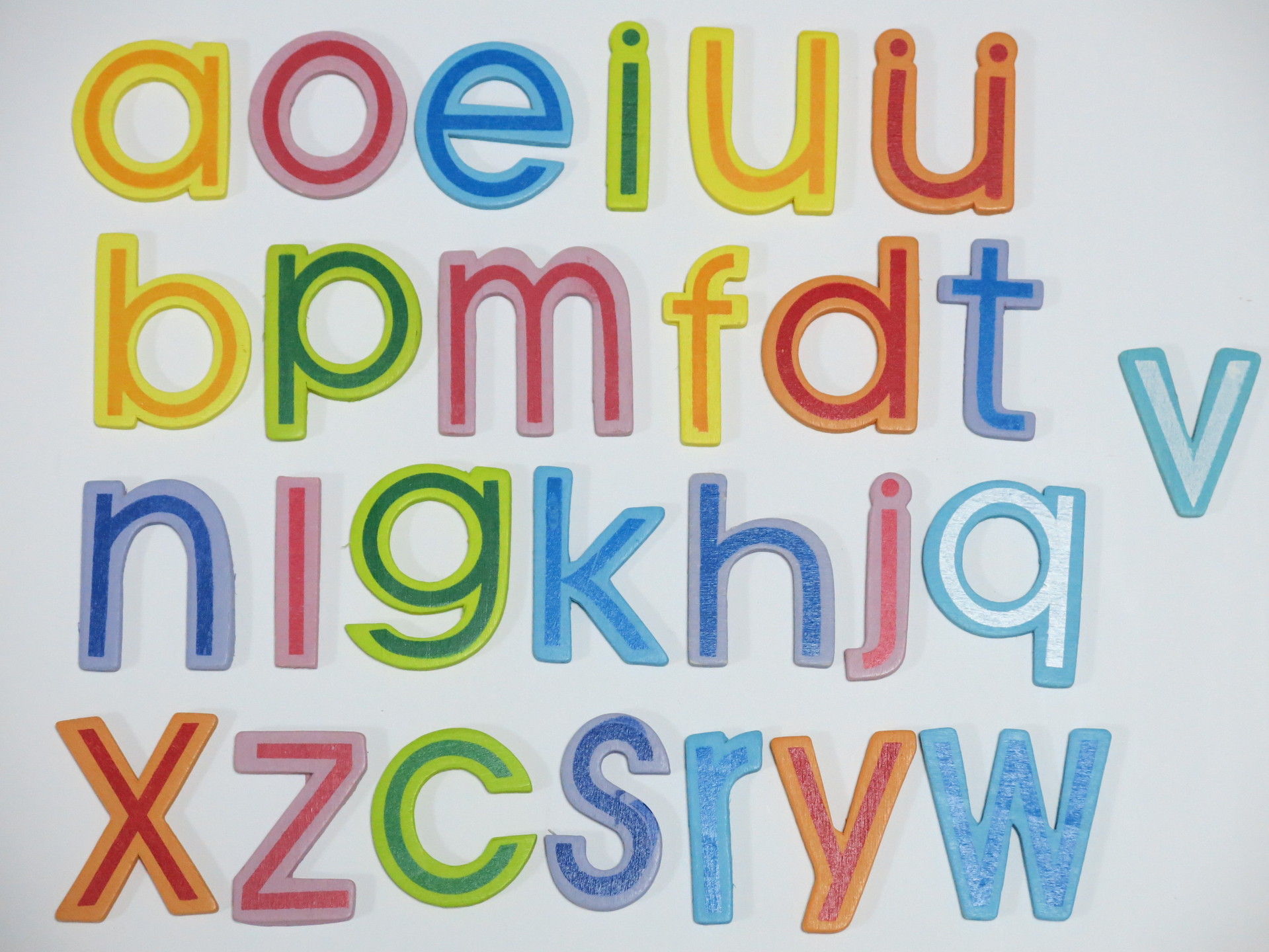 卡通木质大号拼音27个字母早教冰箱贴 宝宝认知