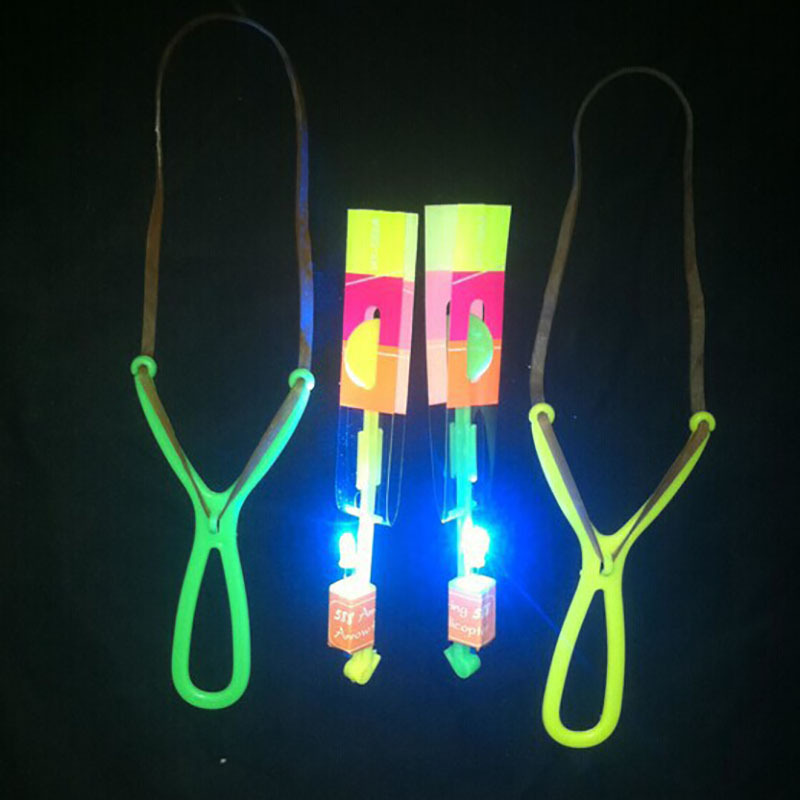 Luminous Slingshot Catapult Rocket Volume Express Flash Gift Night Market Stall Supply Creative Children's Small Toys Wholesale Factory