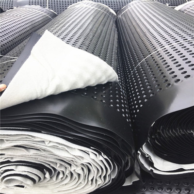 屋顶排水塑料排水板 复合凹凸防排水板 抗压高克重复合防排水板