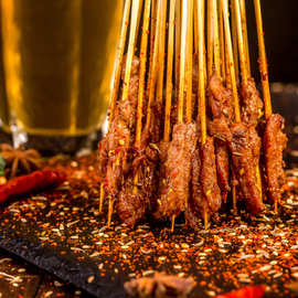 批发烧烤小串 油炸手把串夺命小肉串沈阳中街肉串 串串香地摊货源