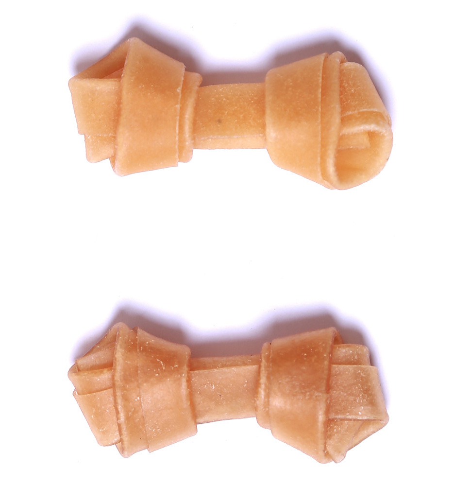 本色牛皮结骨狗咬胶零食 狗狗磨牙零食出口 专业宠物食品生产厂家