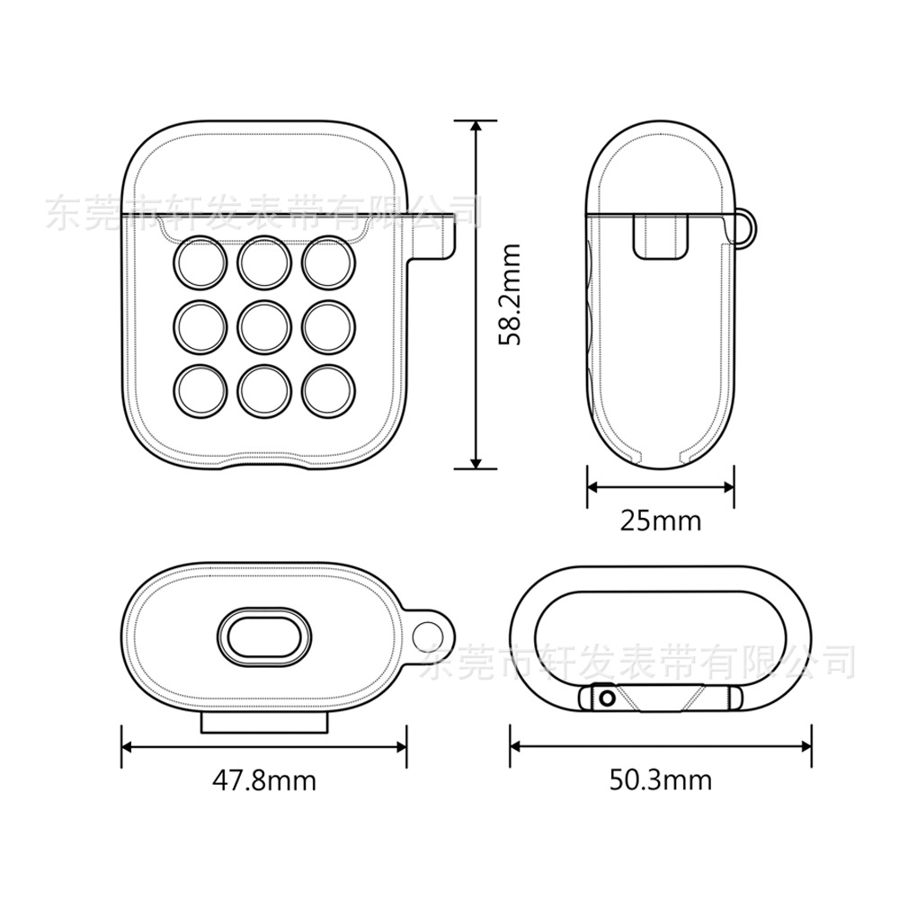 适用airpods1/2代保护套苹果液态硅胶无线蓝牙耳机保护套壳九洞款