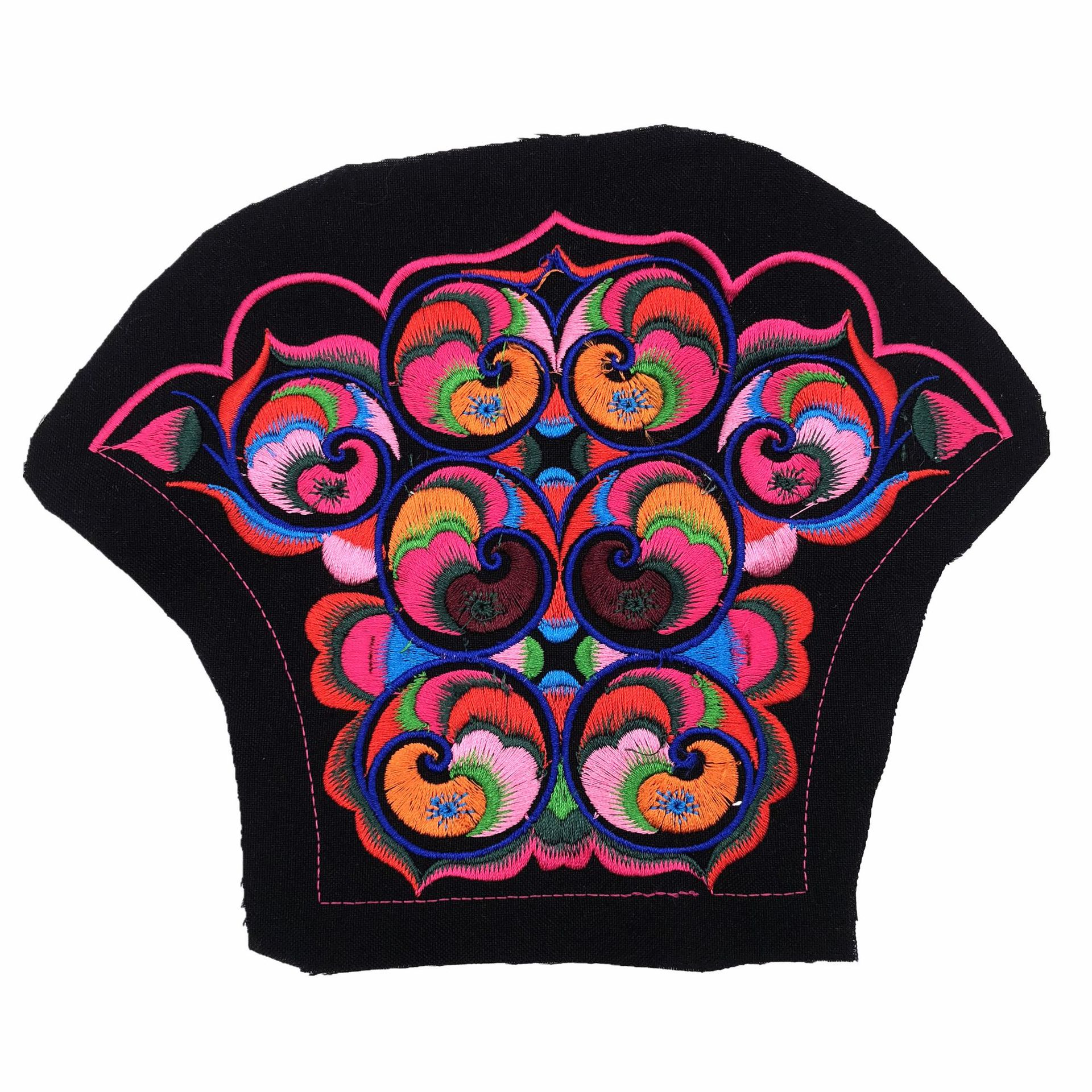 外贸重工十字绣布贴 精致复古民族风绣片 欧美牛仔服装箱包辅料