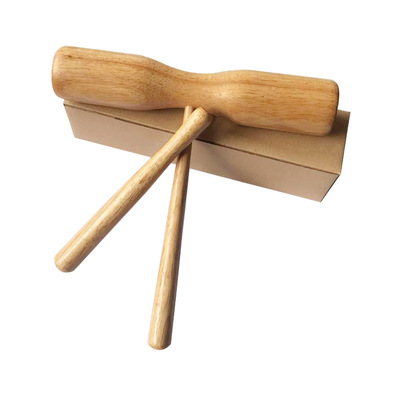 【orffworld奥尔夫天地】儿童木质类打击乐器 橡木双响筒双响梆子