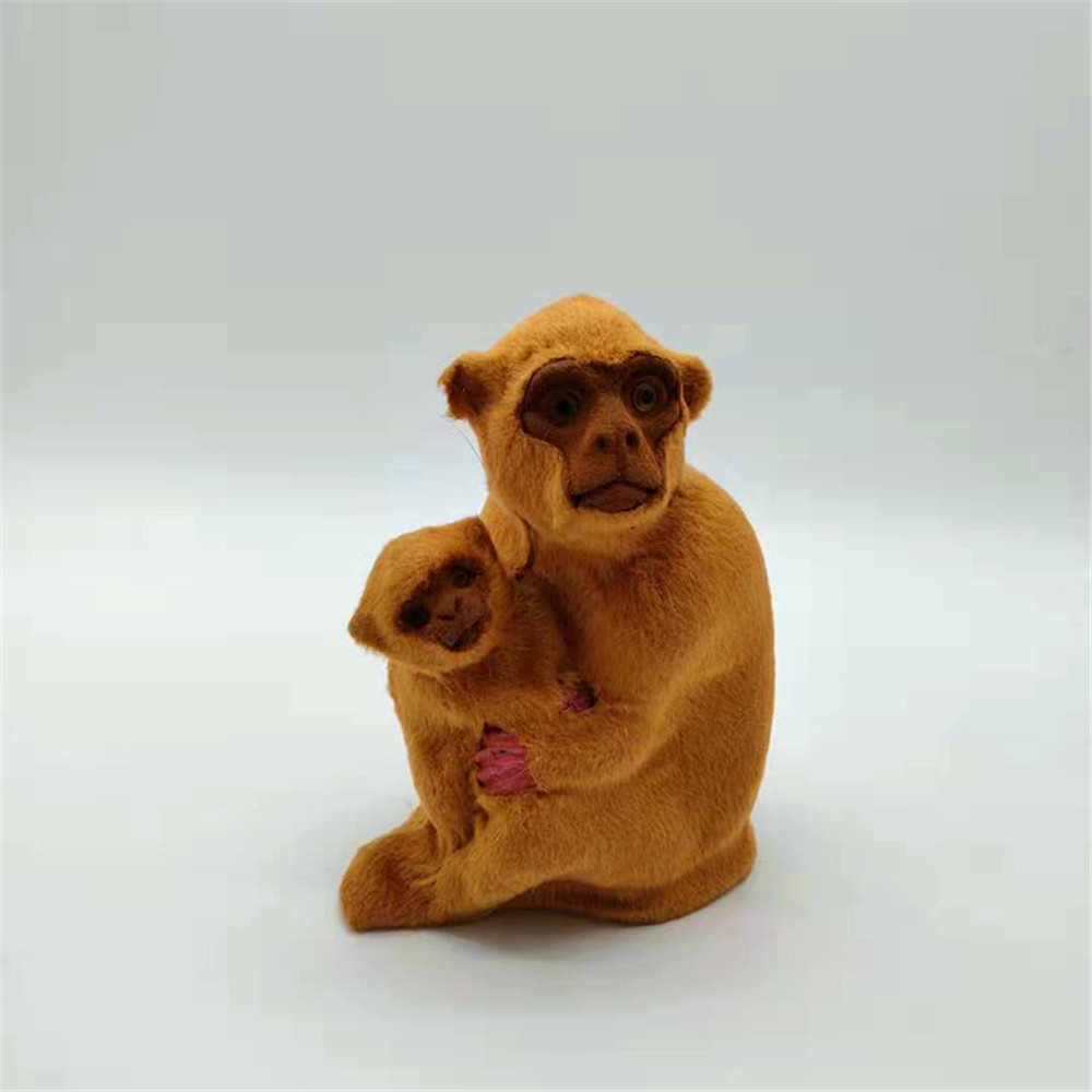 猴子 仿真猴子 蹲猴子 高20cm 动物模型 摄影舞台道具 猴子公仔