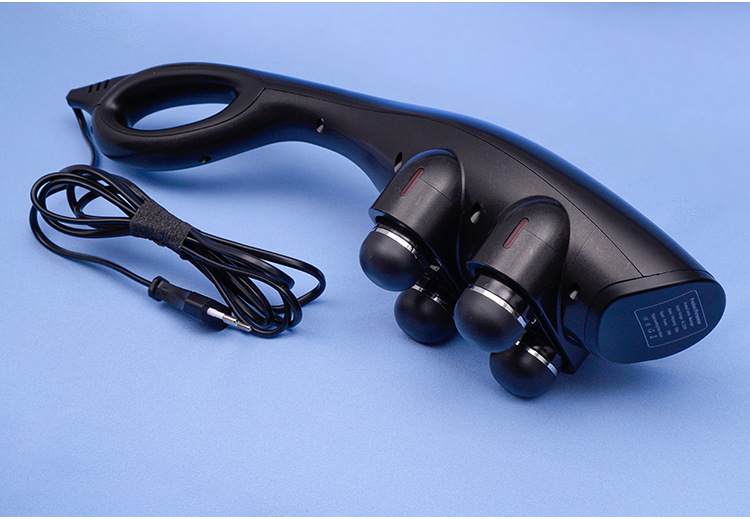 海豚四头大功率按摩器手持式多功能肩颈腰部震动全身按摩棒锤厂家