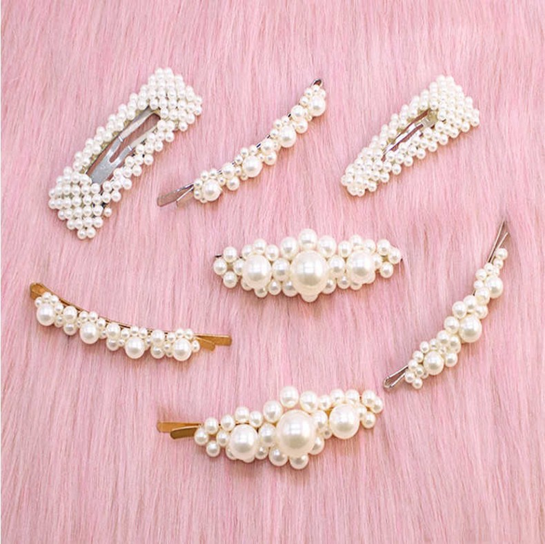 珍珠ins发夹韩版时尚少女bb夹侧边夹网红同款刘海一字夹流行头饰