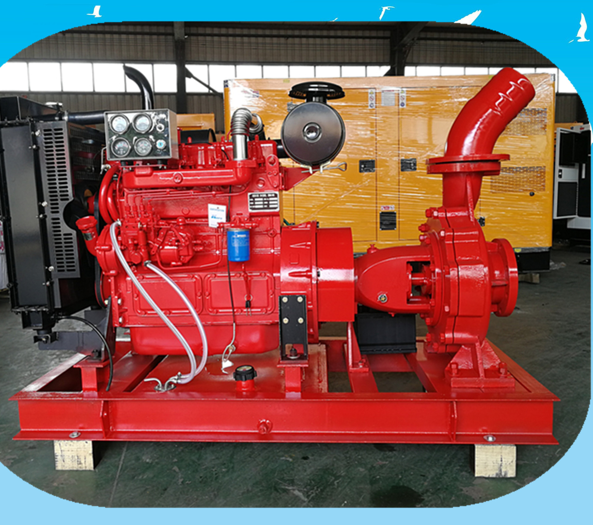油田用柴油机水泵机组 高扬程柴油多级泵 框架式柴油机水泵