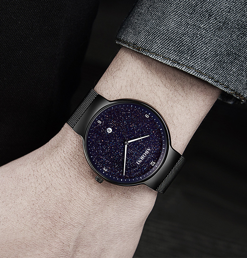 亚铂尼网红星空手表男士新概念黑科技抖音学生时尚潮流简约男手表