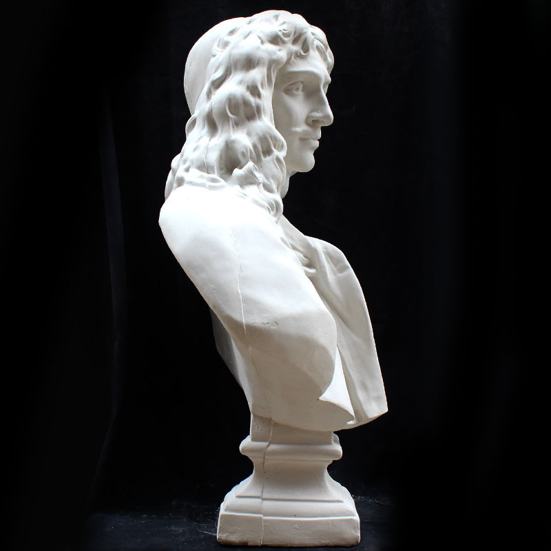 莫里哀石膏像美术教具石膏头像雕塑石膏雕塑素描模型