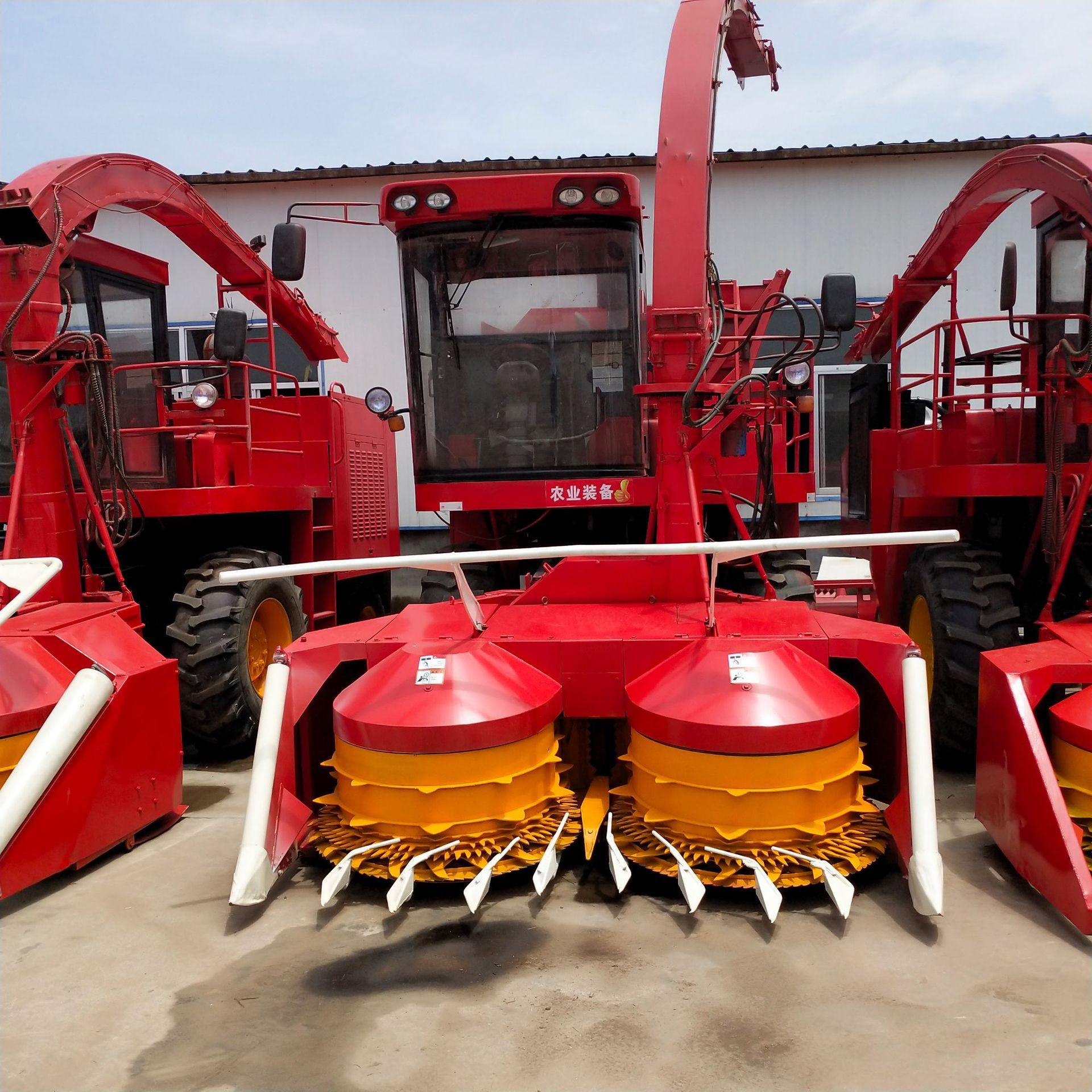 玉米秸秆青储机青贮收割机 大型圆盘式地滚刀式牧草青饲料打包机