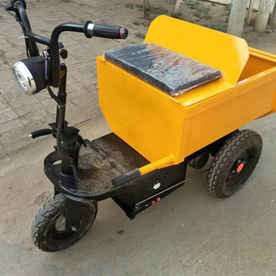 电动小骑兵建筑工地灰斗车工程翻斗车可骑行有座位拉砂浆