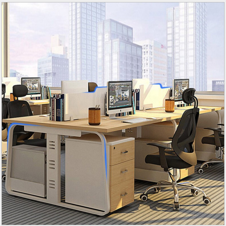 直销钢架职员办公桌椅 员工屏风办公桌卡位 4人位工位办公桌