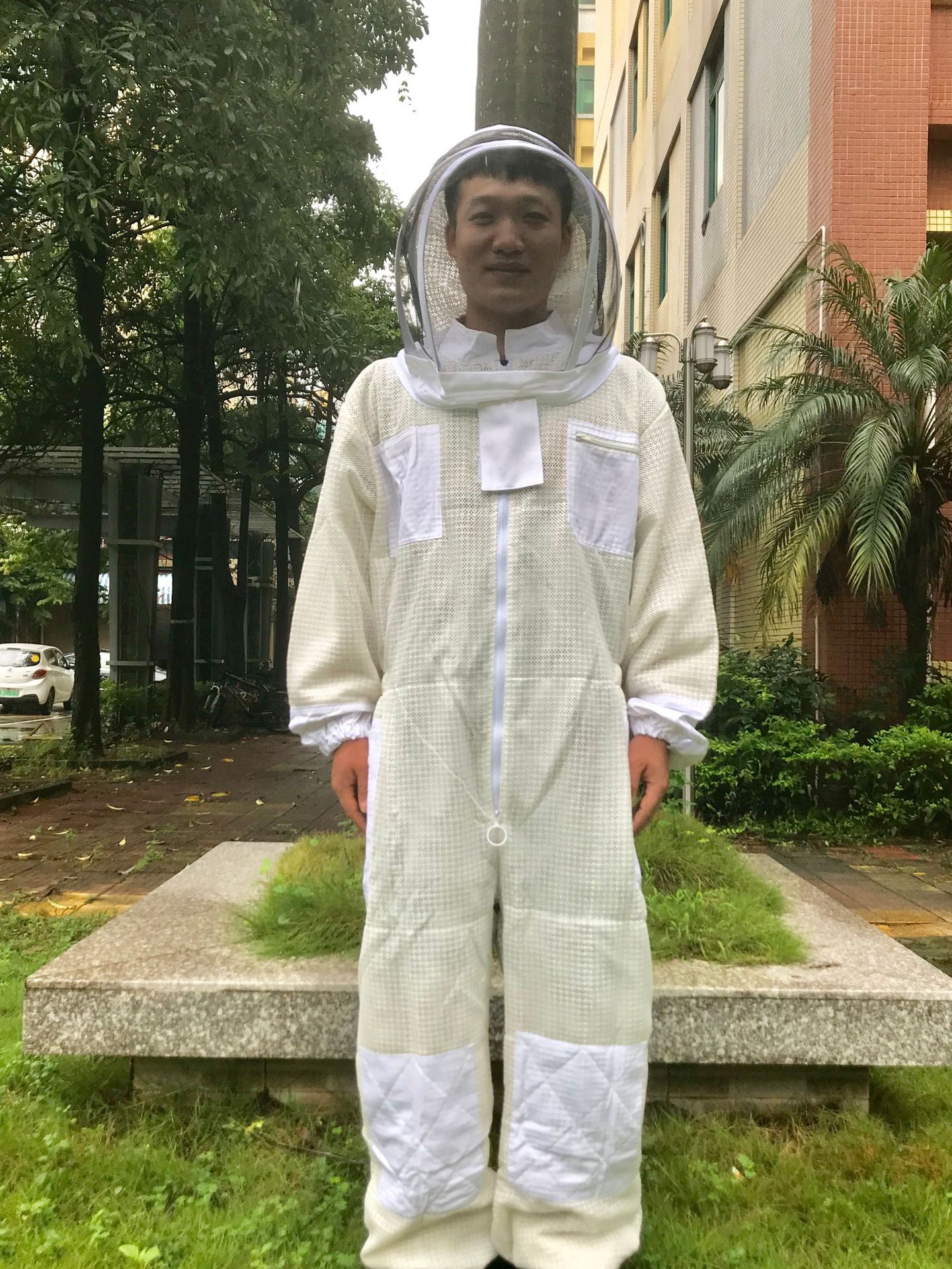 防蜂服连体蜂衣透气出口防蜂服厂家特厚养蜂工具三层网亚马逊专供