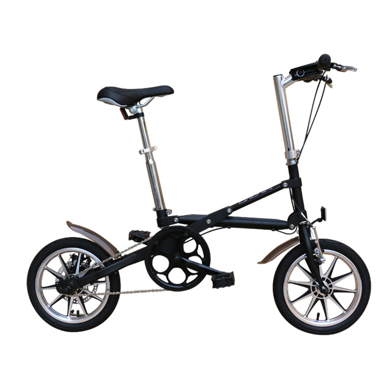 14-Inch Ultra-Light Portable Variable Speed Folding Bicycle Gift Bicycle One Second Fast Folding Pedal Bicycle