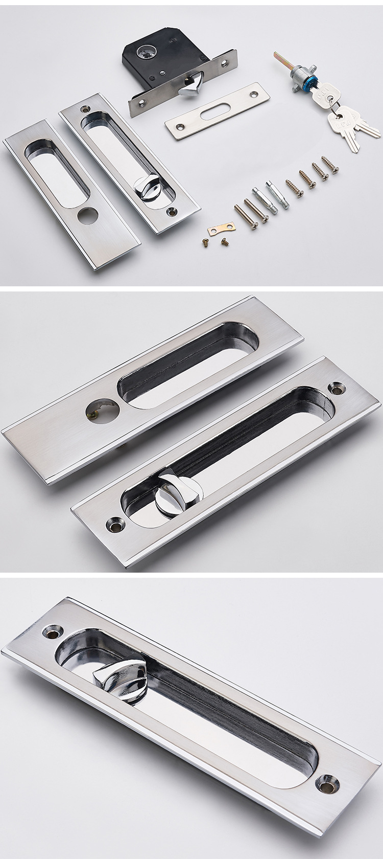 移门锁室内橱柜推门锁滑木门双面锁卫生间阳台推拉门隐形门锁简约