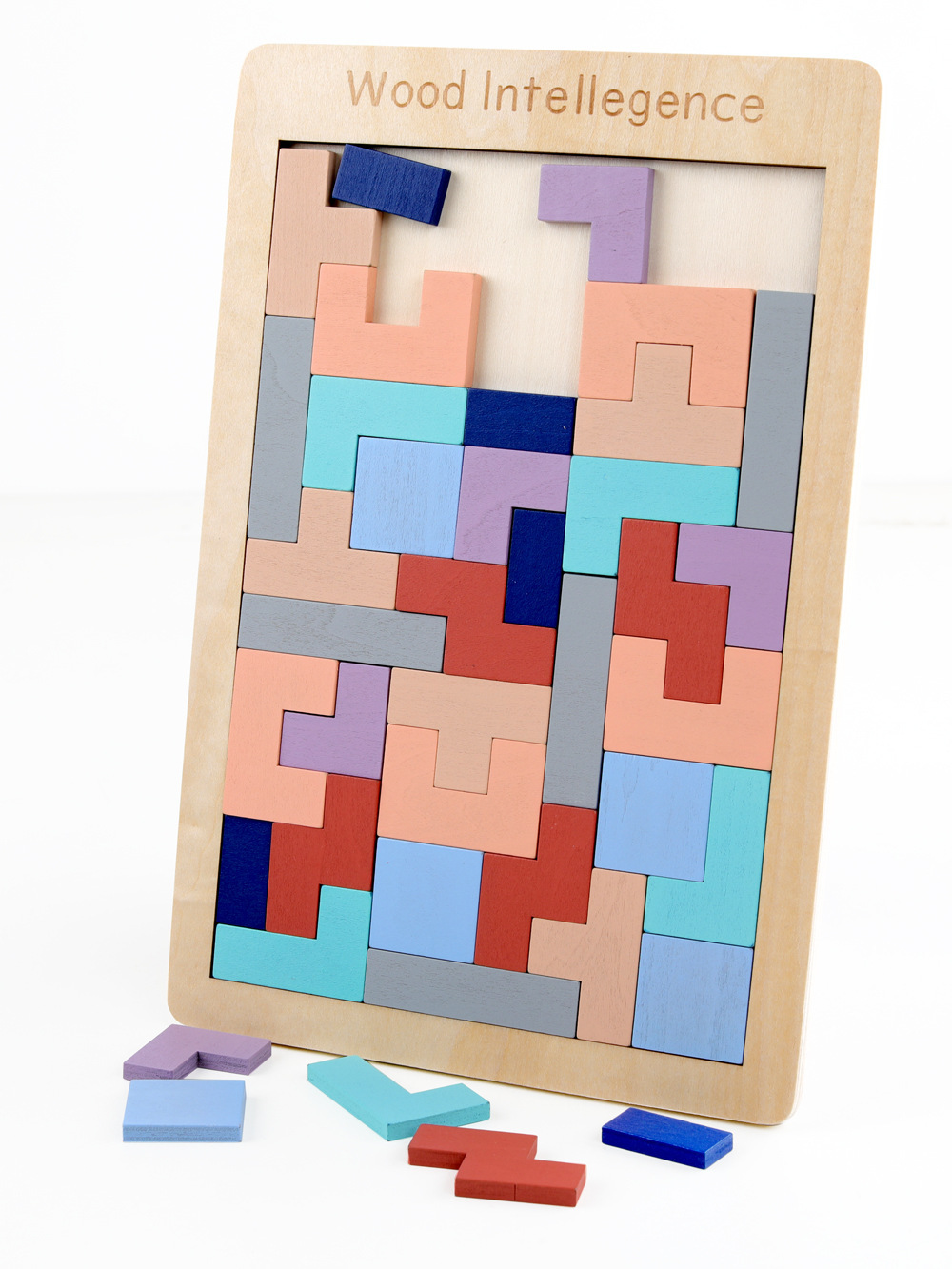 厂家直销俄罗斯方块拼图幼儿童智力开发玩具早教益智木制积木0.25