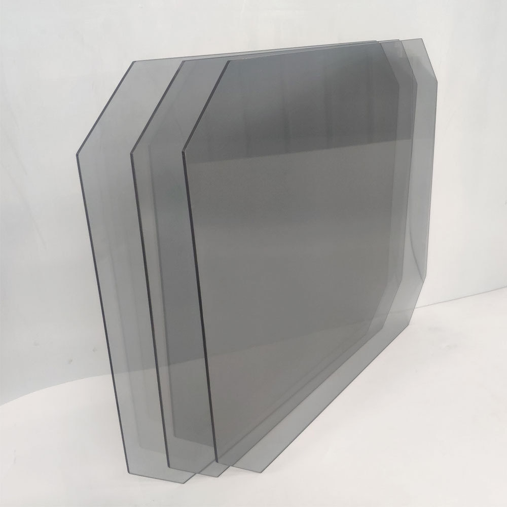 4mm半透灰色异形钢化玻璃 灰色玻璃加工 来图定制生产