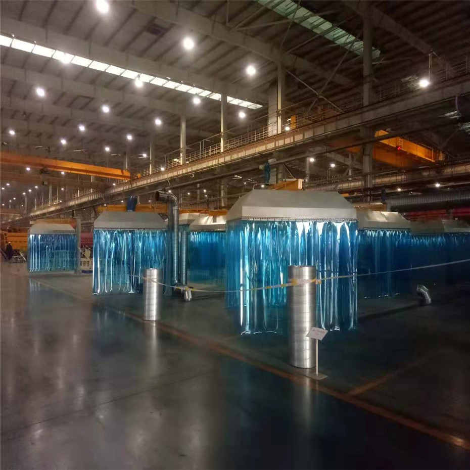 河北泊头环保设备吸尘罩密封挂皮帘排烟罩工业吸风口罩耐高温软帘