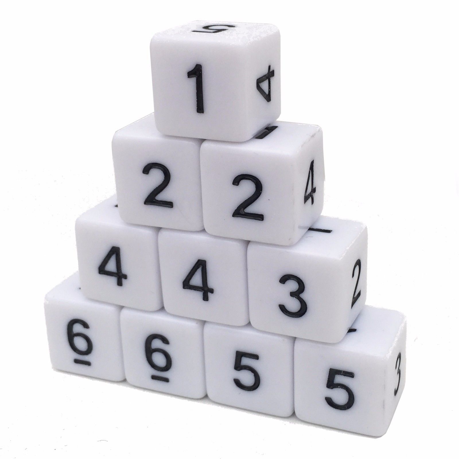 6面数字色子数学教学教具彩色筛子桌面游戏夜店骰子桌游玩具配件