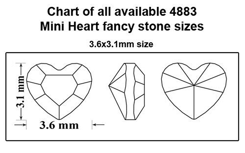 仿水晶饰品配件4883mini heart 迷你心形宝石切割美甲奥钻水钻