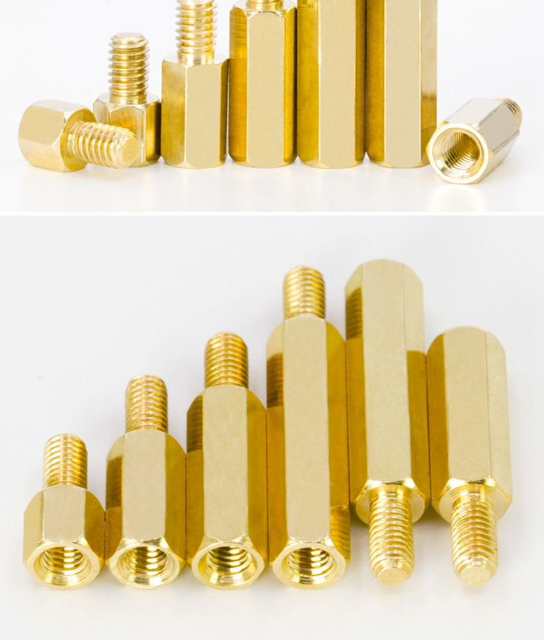 六角铜柱单头铜螺柱机箱主板螺丝六角隔离柱电路板接线柱m3m4m5m6