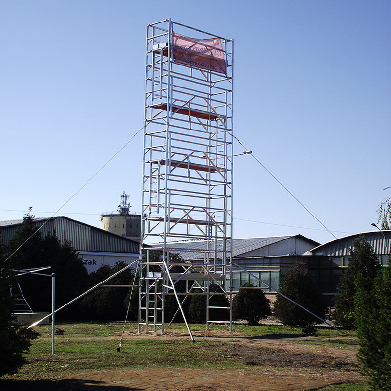 铝合金带梯脚手架拆卸工程快装便携脚手架登高车铝移动脚手架