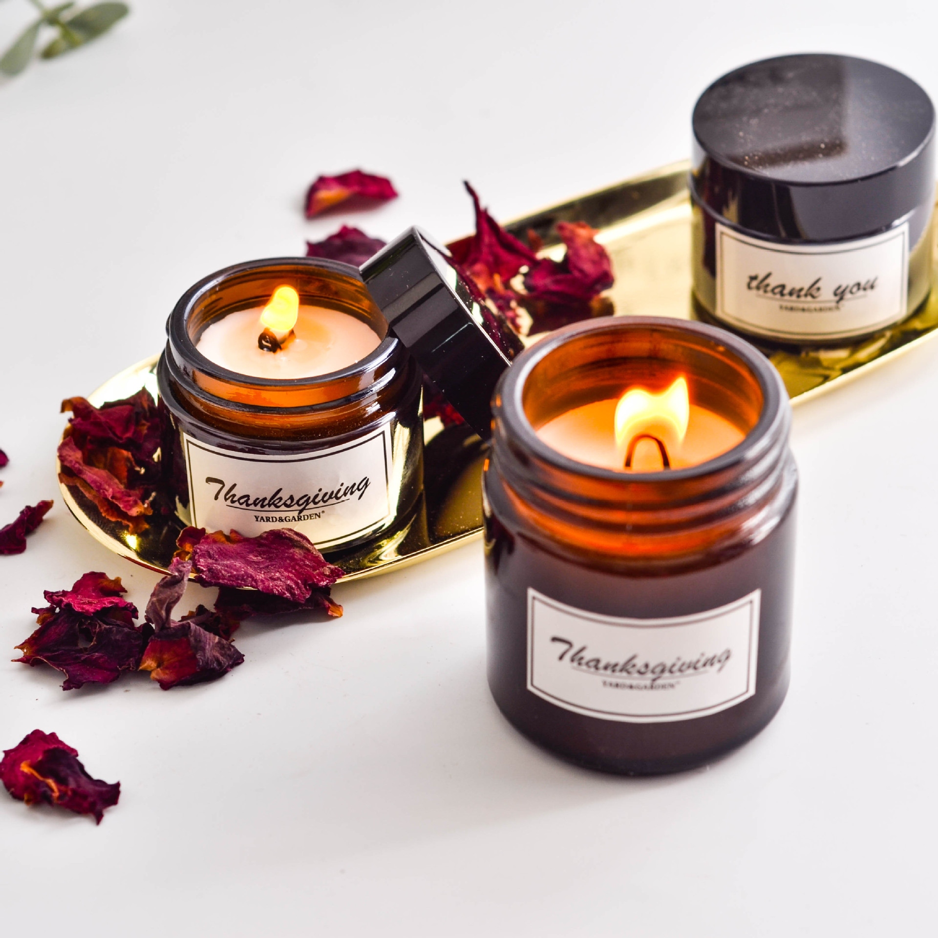 diy手工大豆蜡香熏蜡烛小众玻璃罐大号 香薰蜡烛礼盒伴手礼套装