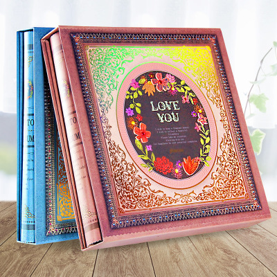 复古老照片五寸家庭相册影集大本插页式5寸7寸混装大容量相册本