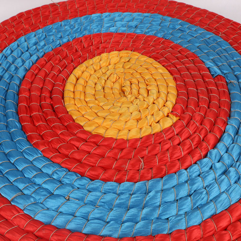 纯手工稻草编织箭靶 草编仿古箭靶子批发 四色草编织箭靶子