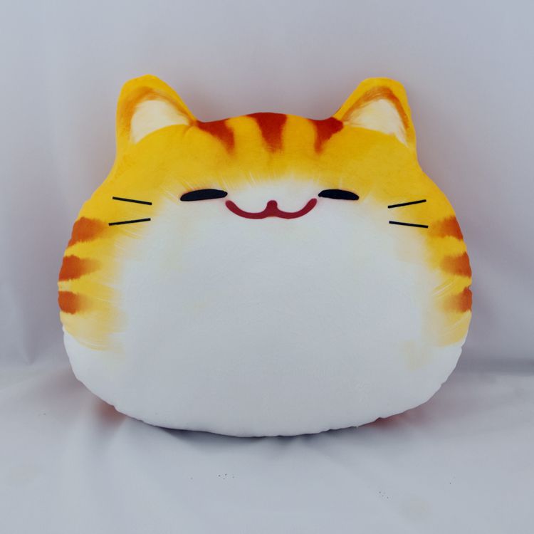 仿真3d小猫抱枕深圳厂家现货 热转印动物公仔靠垫 礼品毛绒腰枕