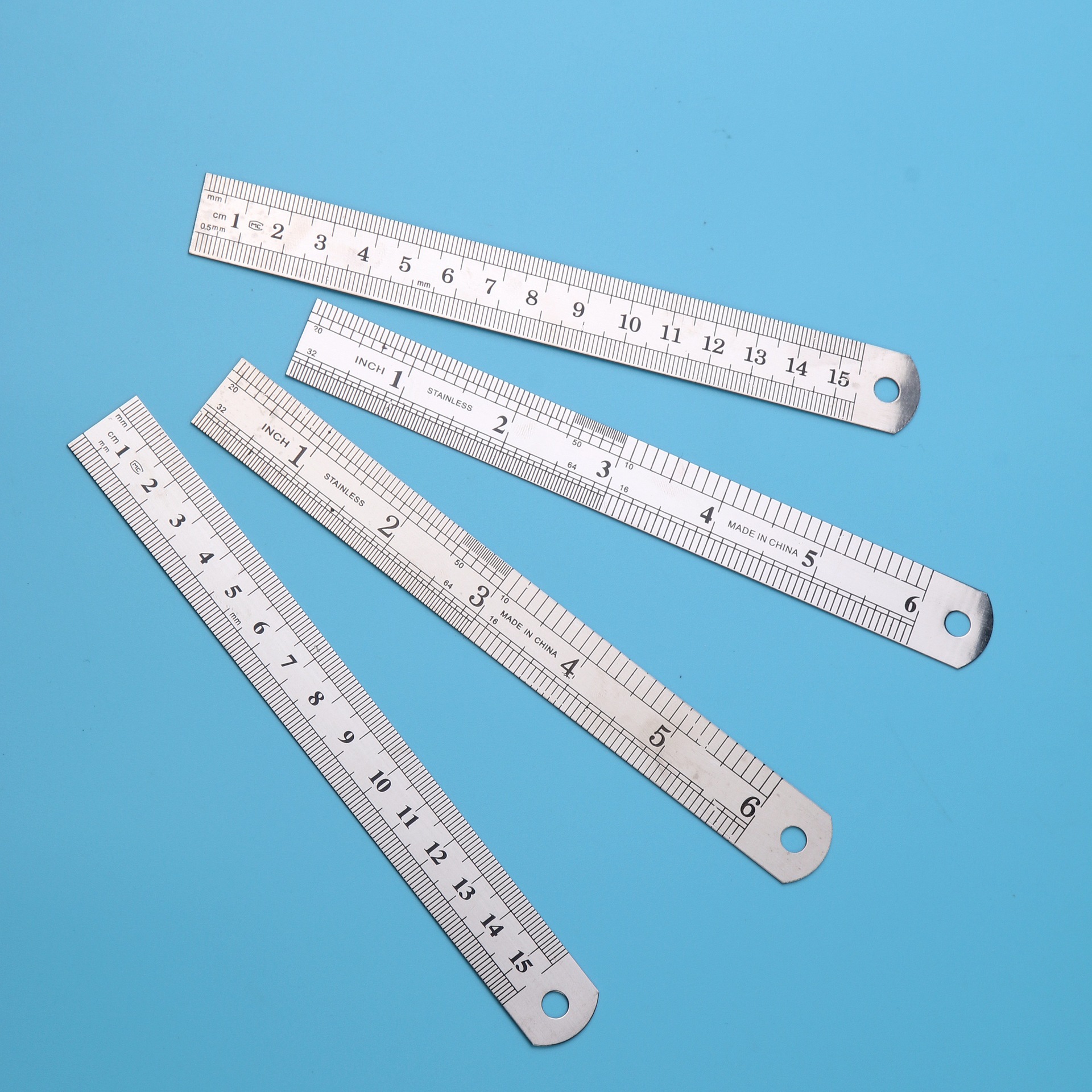 15cm0.5mm钢直尺子不锈钢直尺子办公文具金属尺子 源头厂货批发