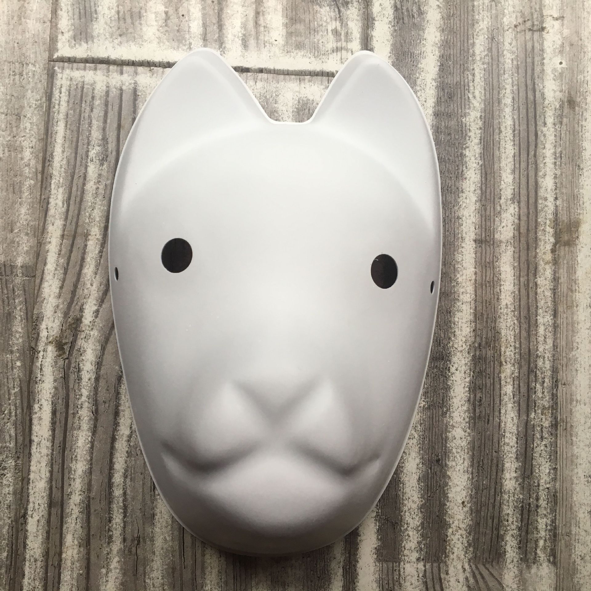 白色纯白面具 萤火之森 手绘面具 动漫cos狐狸全脸面具 pvc面具