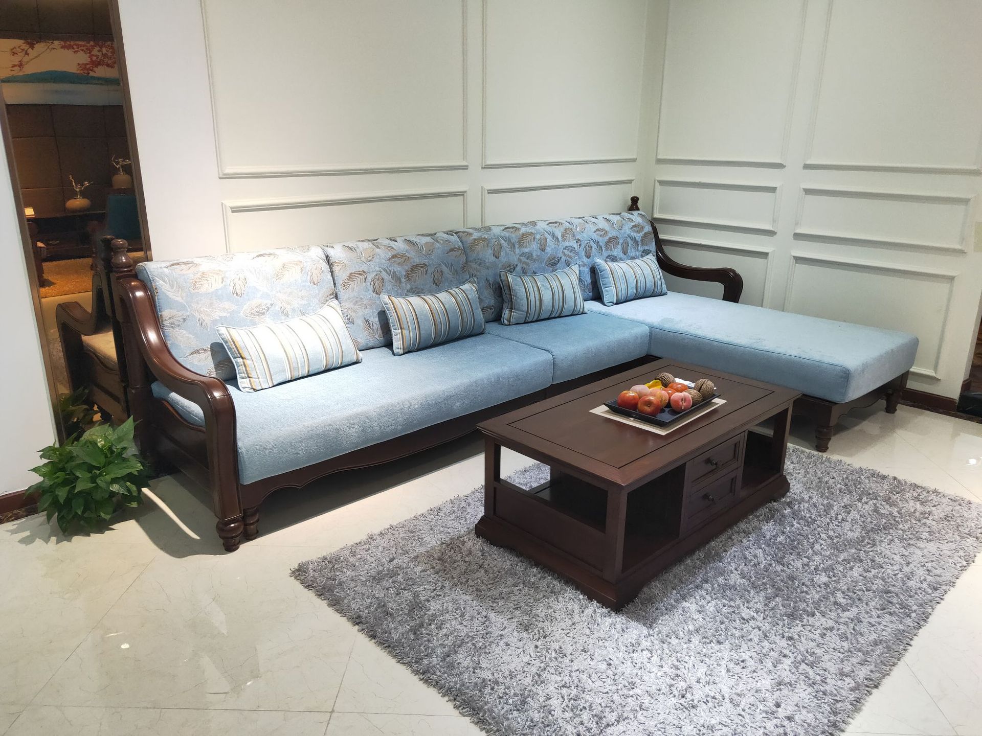 实木沙发组合可定制白蜡木美式现代家庭家用客厅装修家具批发