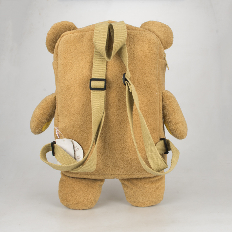 新款动漫轻松熊毛绒玩具背包书包休闲双肩旅行背包韩版潮流甜美个