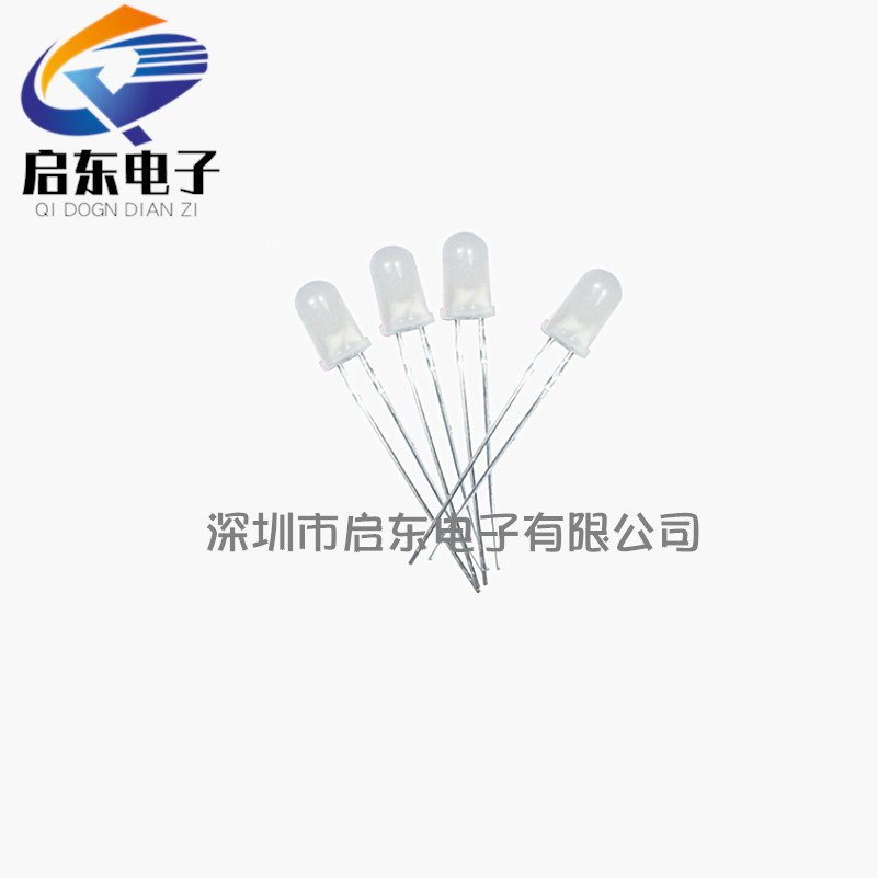  5MM雾状白发蓝色LED F5白发蓝灯雾状发光二极管LED灯珠 详情2