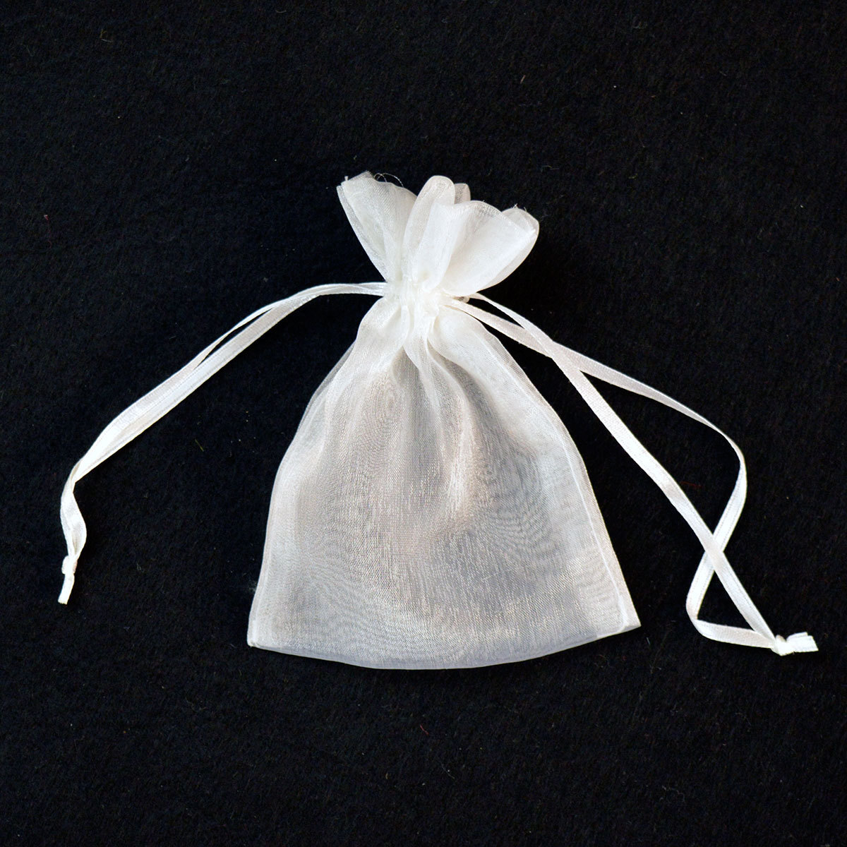 供应库存透明欧根纱袋 现货原单出口外贸白色柯根纱束口袋礼品袋