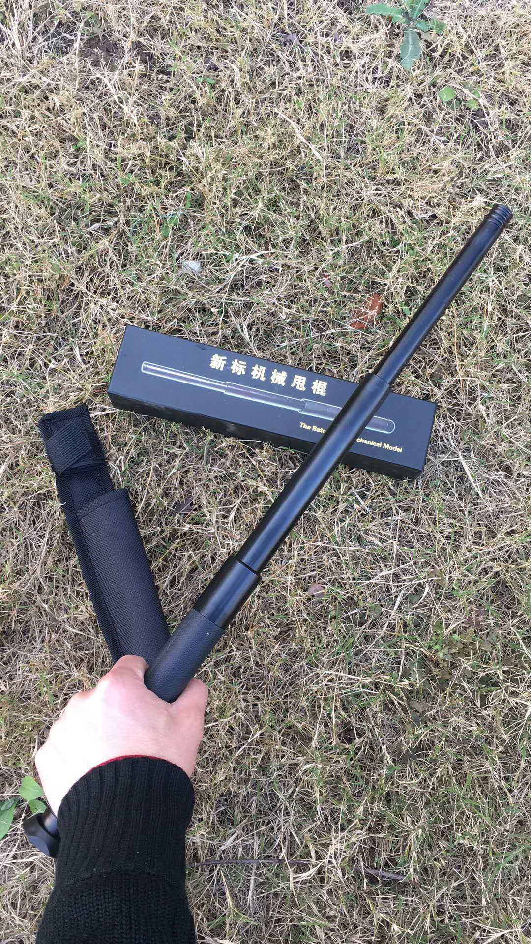 三节棍重机轻机机械甩棍鼓锁机械棍车载防身伸缩棍超轻合金铝自卫