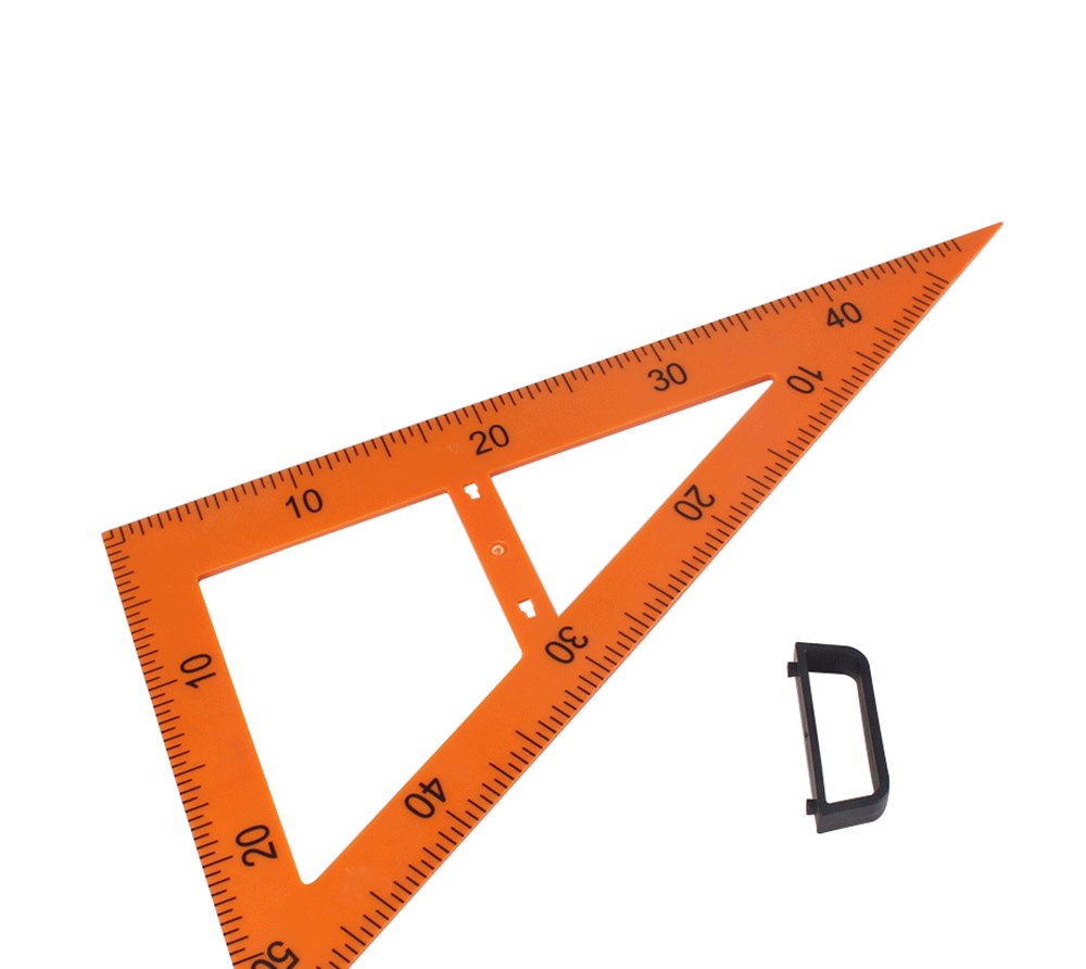 跨境老师学生教学工具几何数学教具尺黄色塑料大号三角板尺