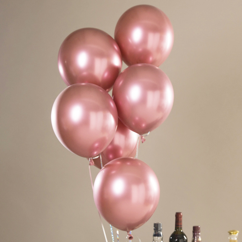 12-Inch Metallic Rubber Balloons 3.2G Thickened Pearlescent Metallic Balloon Wedding Party Decoration Layout Balloon