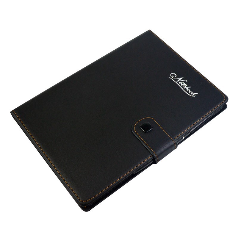 申士6906黑色记事本商务a5日记本本子皮面本会议本 笔记本文具