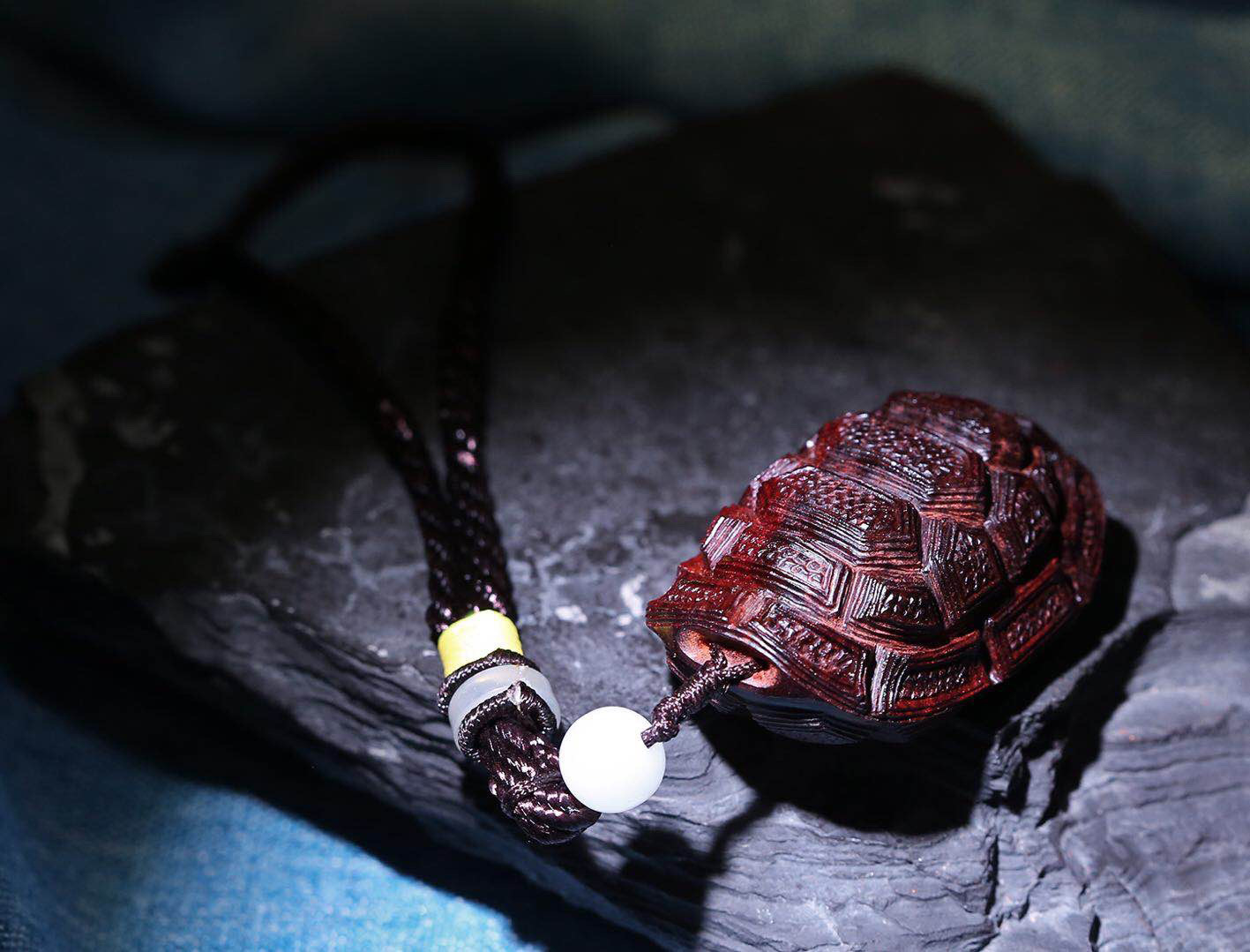 印度小叶紫檀 富甲一方 招财手工龟甲手把件 文玩吊坠挂饰乌龟壳