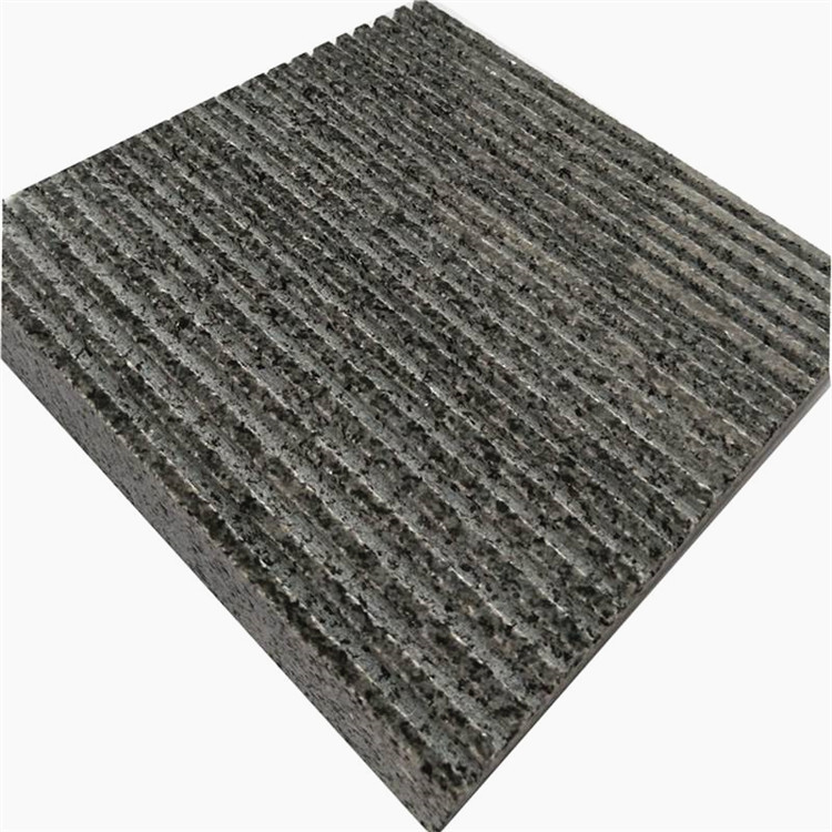 花岗岩 防滑板火烧板芝麻灰天然石材 路沿石路边石l拉丝面