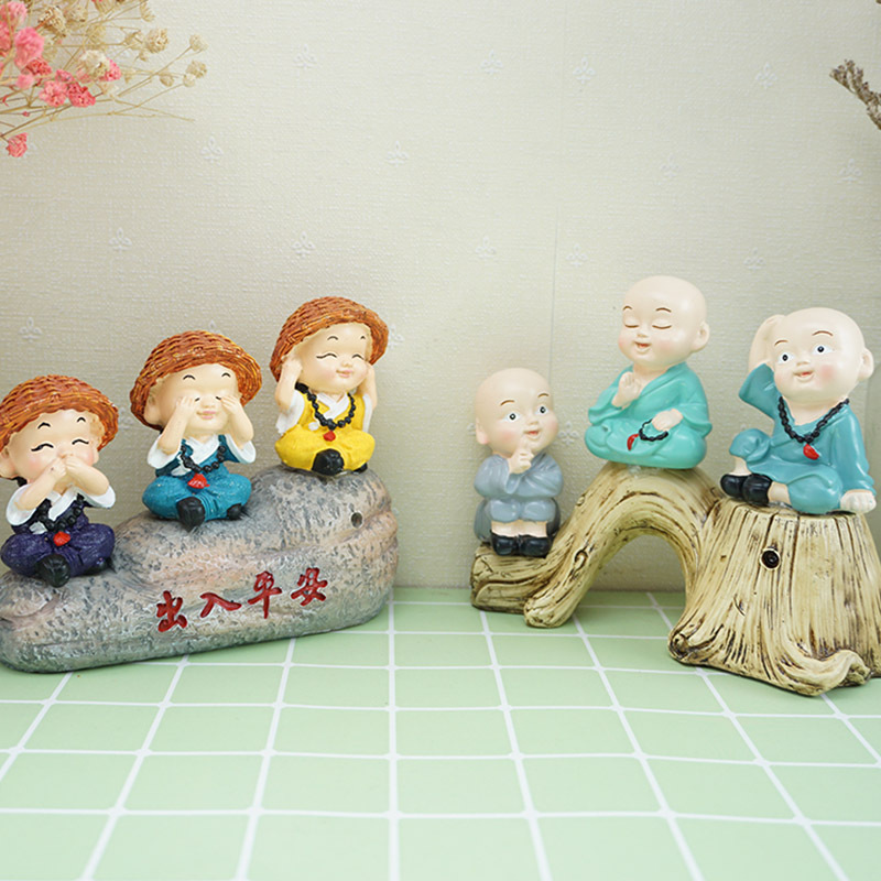 三个和尚家居摆件